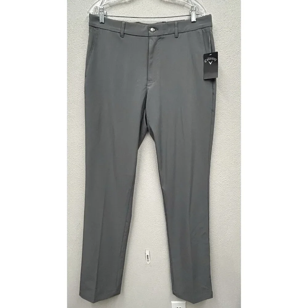 CALLAWAY GOLF PERFORMANCE PANTS Size 32x34 (actual 34x34) Grey STRETCH OPTI DRI